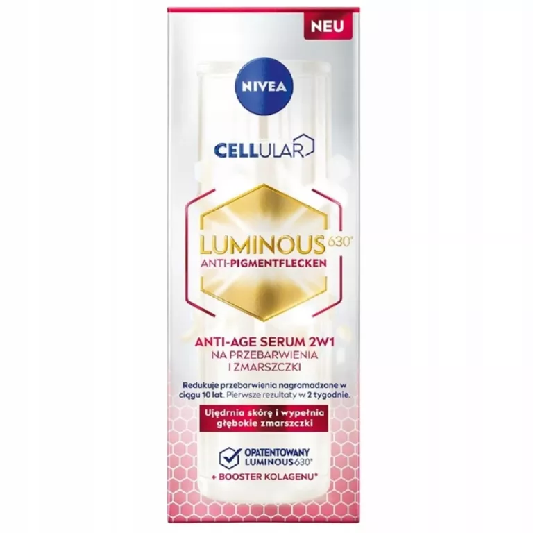 NIVEA CELLULAR LUMINOUS 2W1 SERUM NA ZMARSZCZKI I PRZEBARWIENIA 30ML