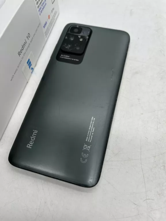 TELEFON REDMI 10 64/4GB Z PĘKNIĘTĄ OSŁONĄ APARATÓW