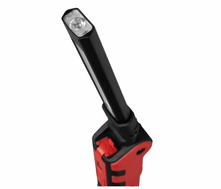 CZERWONA LATARKA WARSZTATOWA LED SKŁADANA LAMPA ROBOCZA COB ŁADOWALNA IP44
