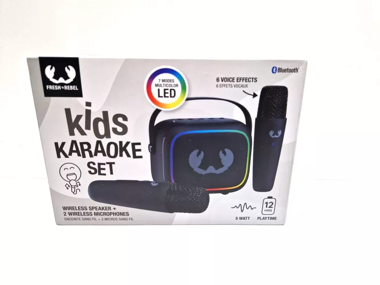 GLOSNIK KARAOKE FRESH N REBEL KIDS KARAOKE SET CZARNY