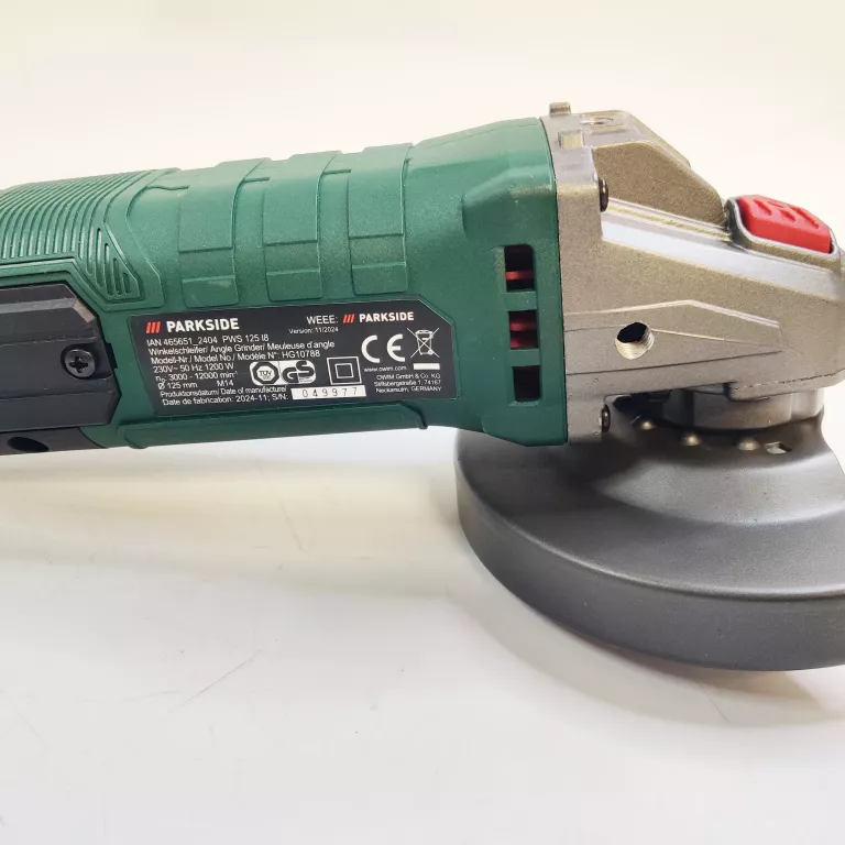SZLIFIERKA KĄTOWA PARKSIDE PWS125 I8