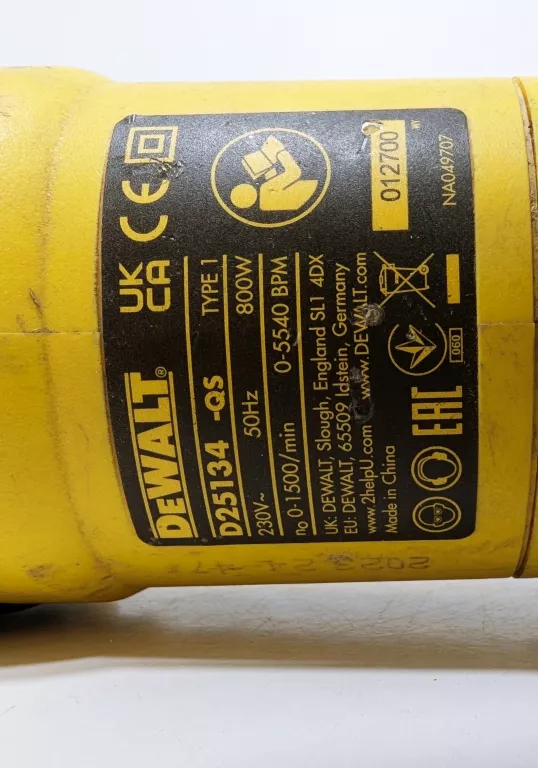 MŁOTOWIERTARKA DEWALT D25134-QS OPIS