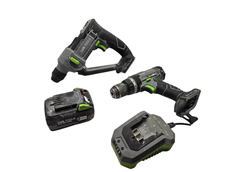 ZESTAW ELEKTRONARZĘDZI LUX-TOOLS A-BS-20 SET + A-BH-20 + AKU 4AH + ŁAD