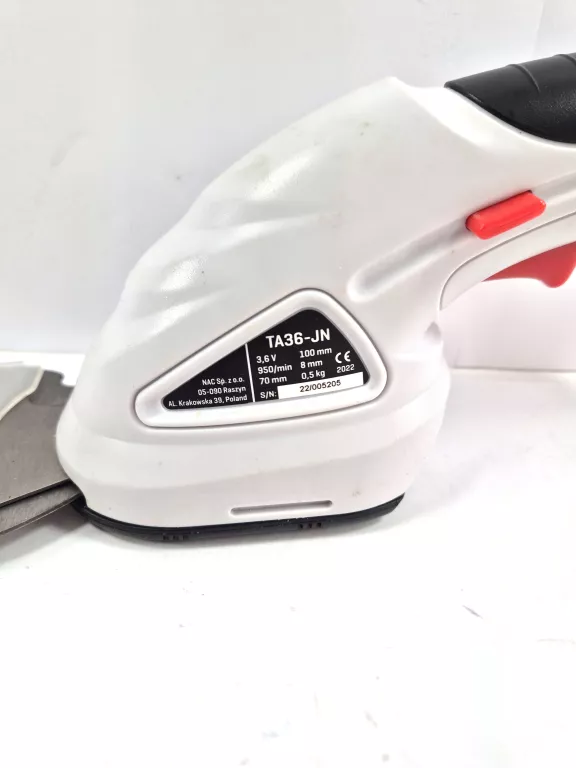 NOŻYCE ELEKTRYCZNE AKUMULATOROWE NAC 100 CM 3,6 V