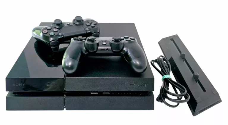 KONSOLA SONY PS4 500GB 2 ORYGINALNE PADY PODSTAWKA STAN DB