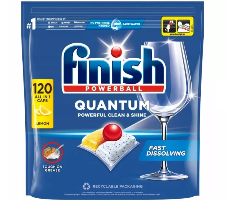 KAPSUŁKI DO ZMYWARKI FINISH QUANTUM LEMON 120 KAPSUŁEK