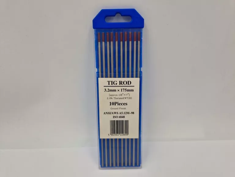 ELEKTRODY WOLFRAMOWE TIG CZERWONE WT20 3,2MM X 175MM 10 SZTUK