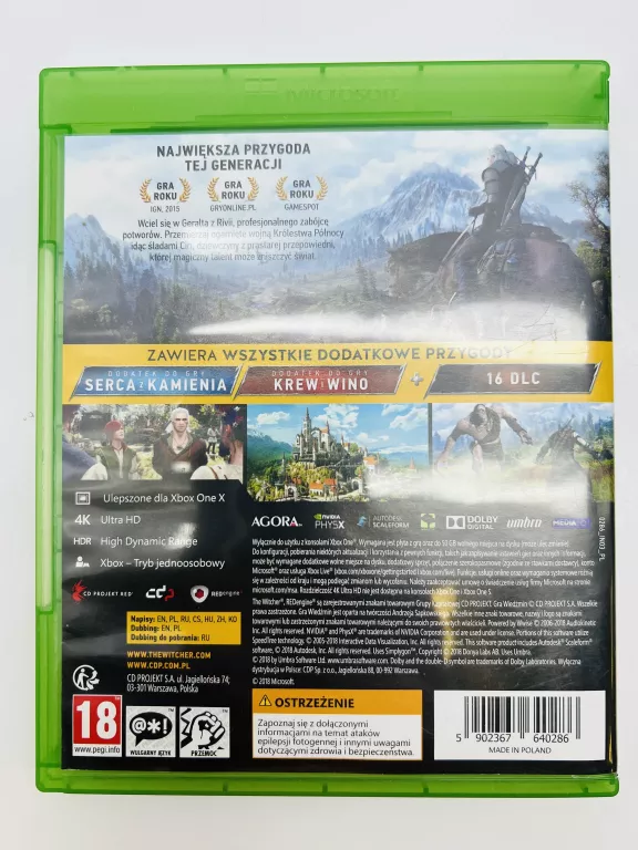 GRA XBOX ONE WIEDŹMIN 3 DZIKI GON