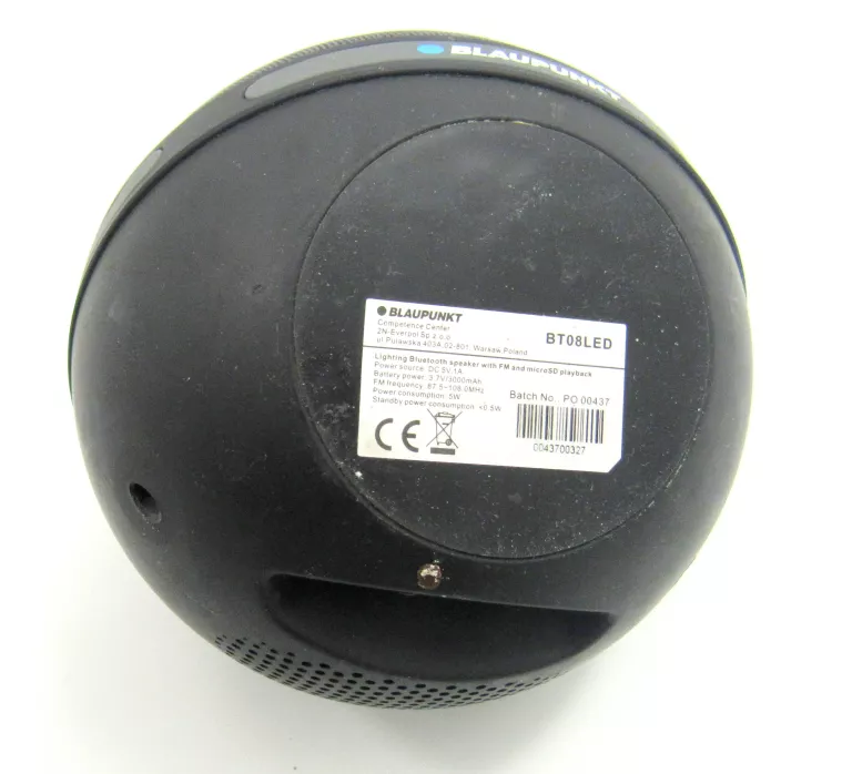 GŁOŚNIK BLUETOOTH BLAUPUNKT BT08LED RADIO FM