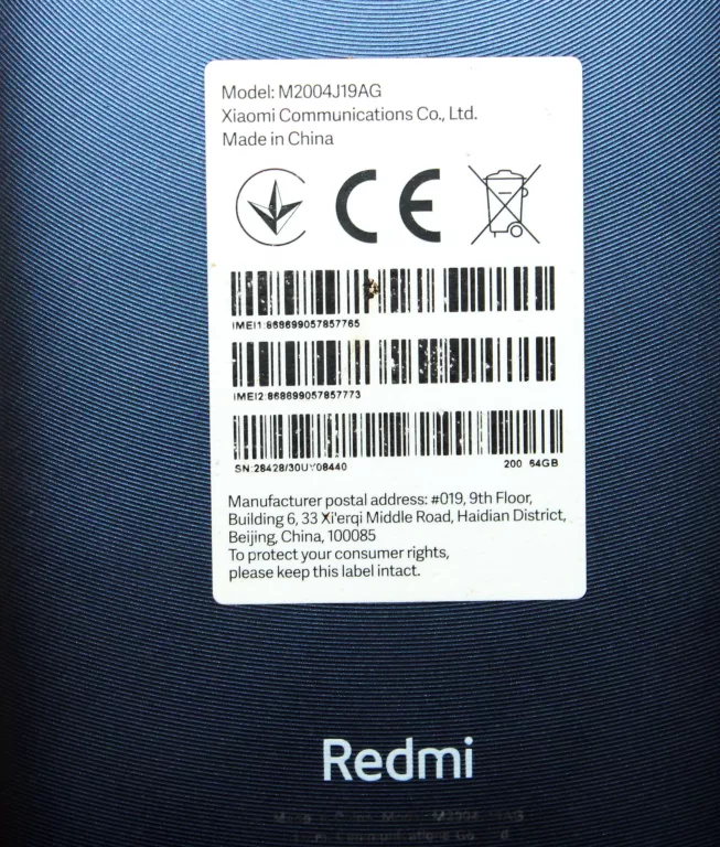 TELEFON XIAOMI REDMI 9 4/64 CZARNY