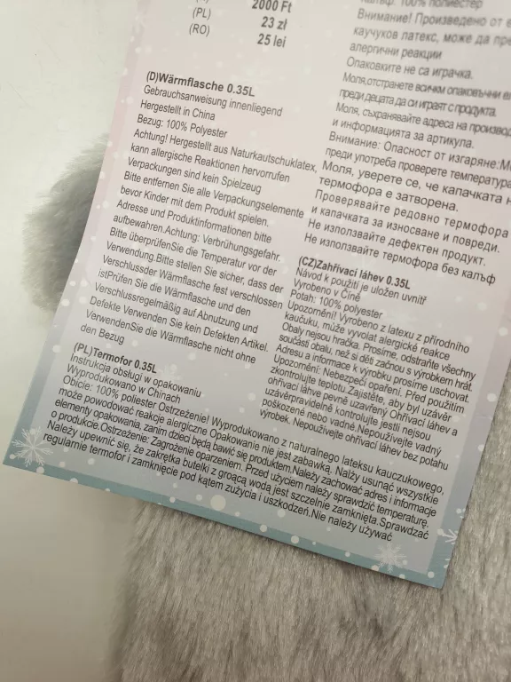 TERMOFOR GUMOWY 350 ML - ZAJĄC KRÓLIK TEDI
