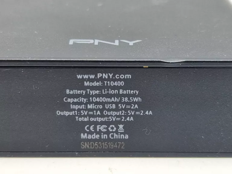 POWERBANK PNY T10400 10400MAH