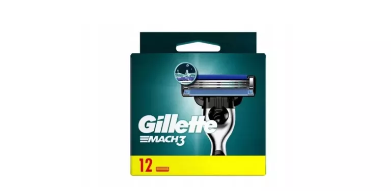 GILLETTE MACH 3 WKŁADY OSTRZA NOŻYKI DO MASZYNKI DO GOLENIA MACH3 12 SZTUK