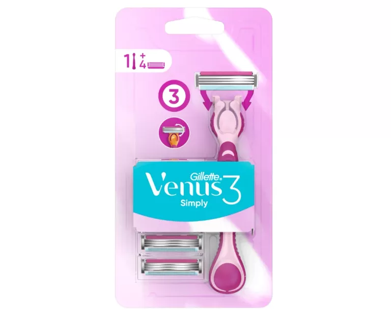 MASZYNKA SYSTEMOWA DO GOLENIA GILLETTE VENUS3 1 RĄCZKA I 4 WKŁADY