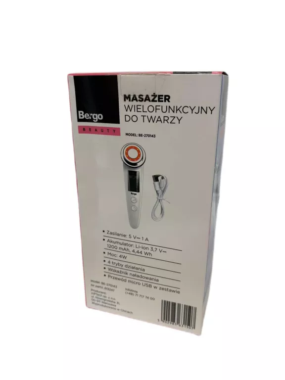 MASAŻER DO TWARZY BERGO BE-270143 JAK NOWY
