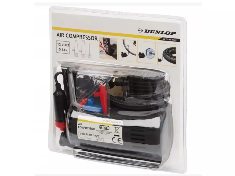 DUNLOP SMAOCHODOWA POMPKA KOMPRESOR POWIETRZA DUNLOP 12 V 5 BAR