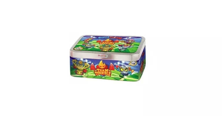 SUPER ZINGS 8 THINGS TEAM TERRIBLE METALOWA PUSZKA + 5 FIGUREK