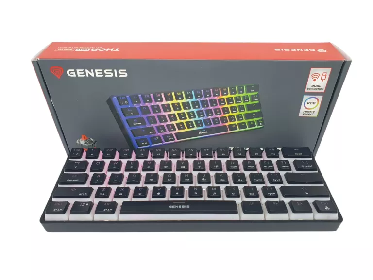 KLAWIATURA BEZPRZEWODOWA GENESIS THOR 660 MECHANICZNA CZARNA