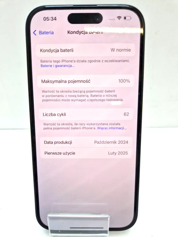 SMARTFON APPLE IPHONE 15 6 GB / 128 GB 5G CZARNY