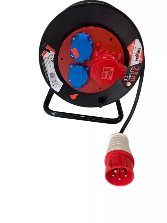 PRZEDŁUŻACZ BĘBNOWY SIŁOWY REXXER RP-07-700 25 M 400V 380V 5X2,5MM IP44