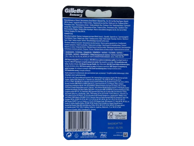 MASZYNKI DO GOLENIA GILLETTE SENSOR 3 COMFORT GEL