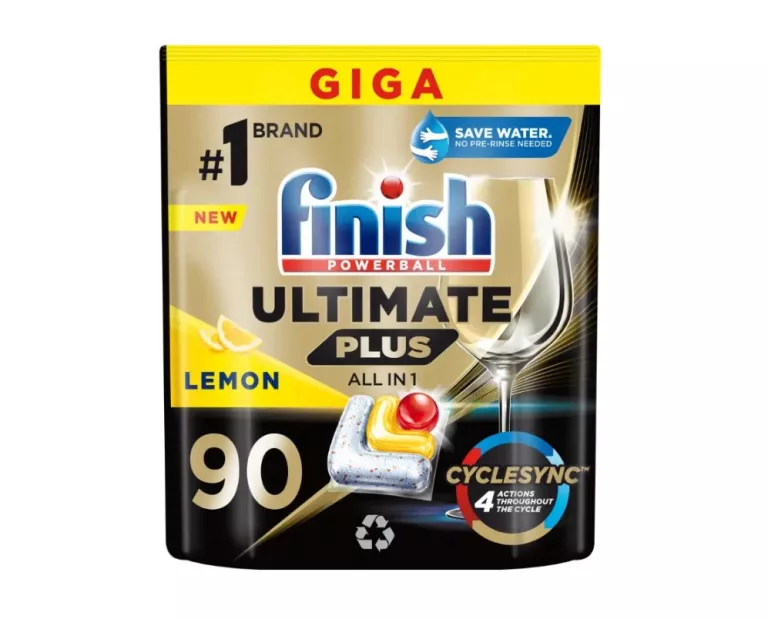 FINISH POWER ULTIMATE PLUS ALL IN ONE 90 SZT KAPSUŁKI DO ZMYWARKI - LEMON