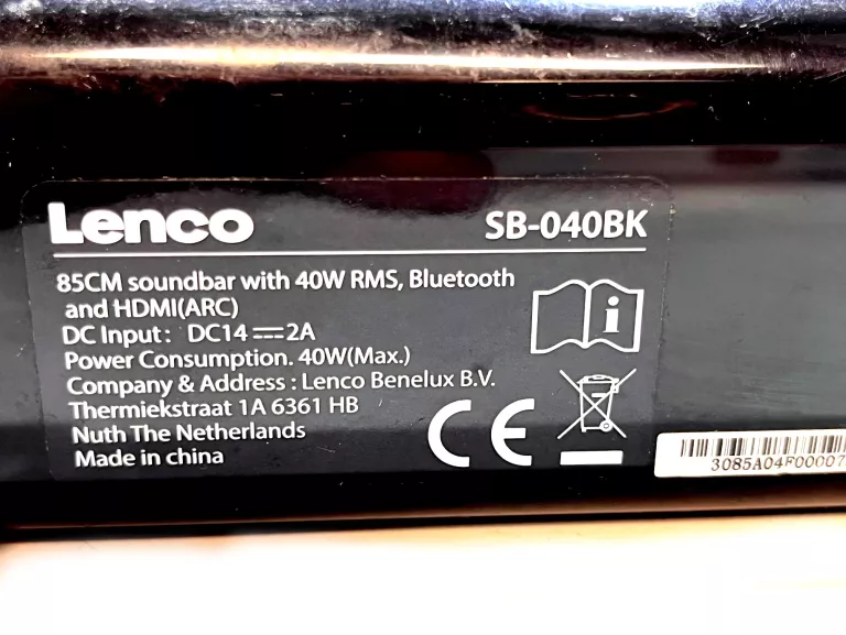 SOUNDBAR LENCO SB-040BK