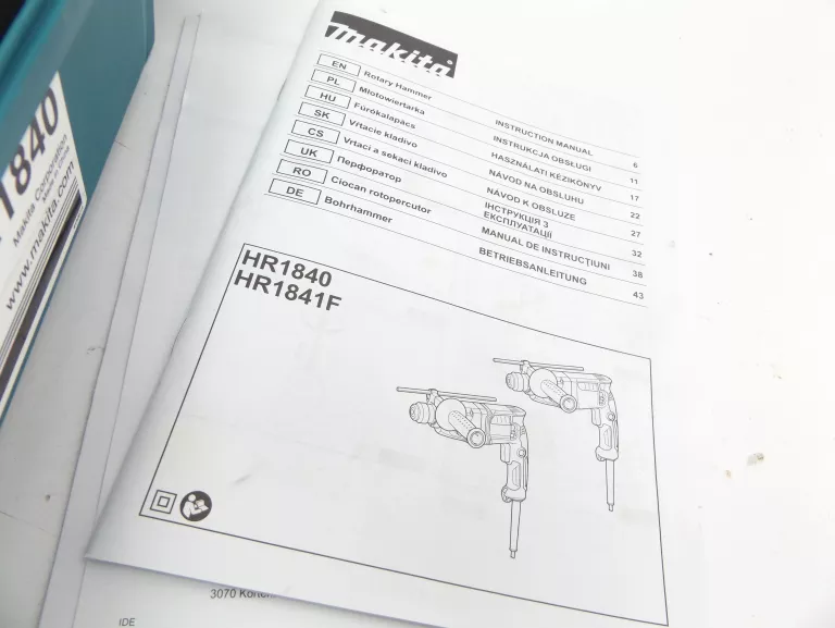 MAKITA HR1840 MŁOTOWIERTARKA UDAROWA SDS-PLUS