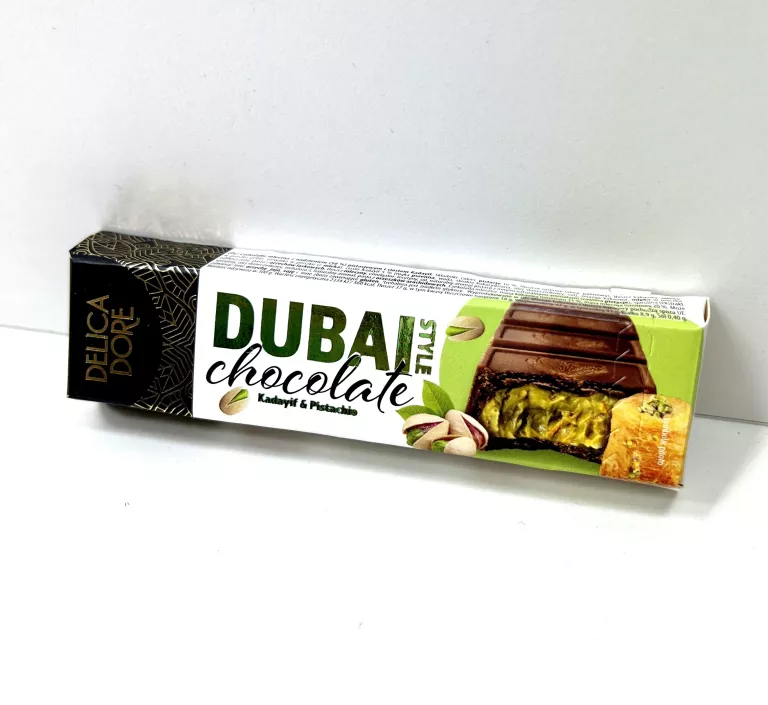 DELICADORE 70G CZEKOLADA DUBAJSKA DUBAI Z PISTACJAMI I KADAYIF