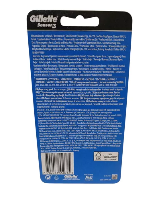 MASZYNKA GILLETTE SENSOR 3 + 1