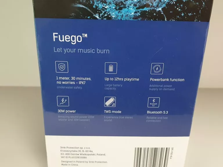 GŁOŚNIK BLUETOOTH 3MK FUEGO