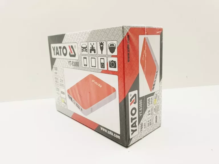 YATO URZĄDZENIE ROZRUCHOWE POWERBANK USB 7500MAH Z FUNKCJĄ ROZRUCHU AUTA