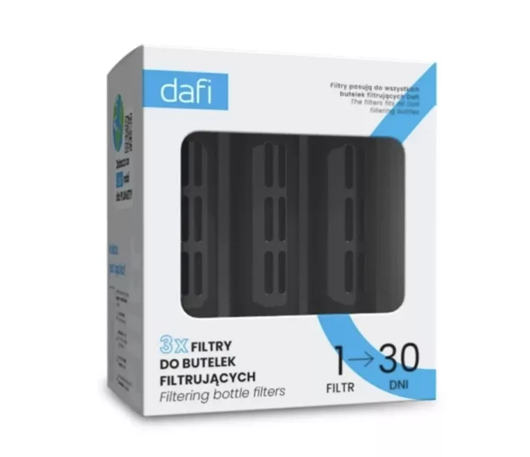 WKŁAD FILTRUJĄCY DO BUTELKI DAFI SOFT & SOLID 3 SZT. CZARNY