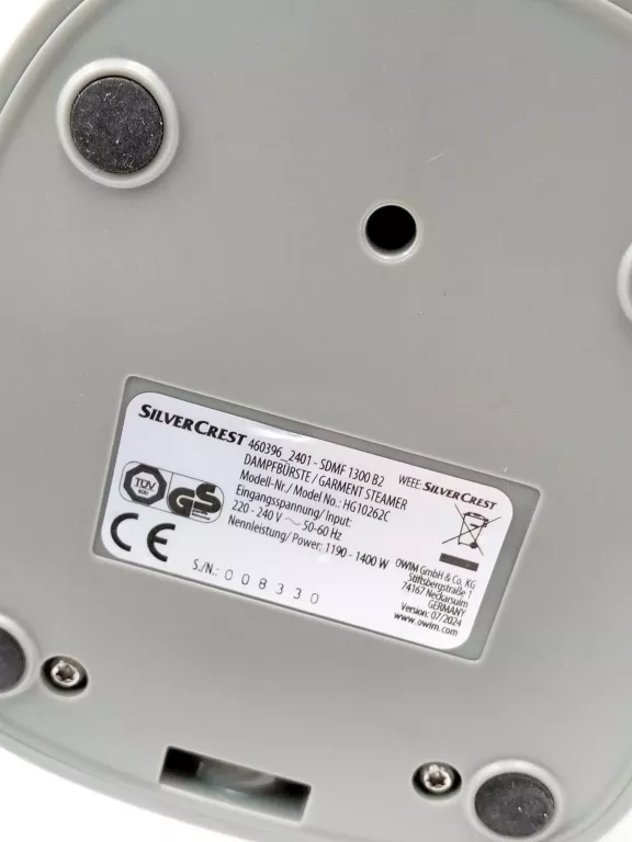 PAROWNICA DO UBRAŃ ŻELAZKO PAROWE STEAMER PAROWY SILVERCREST