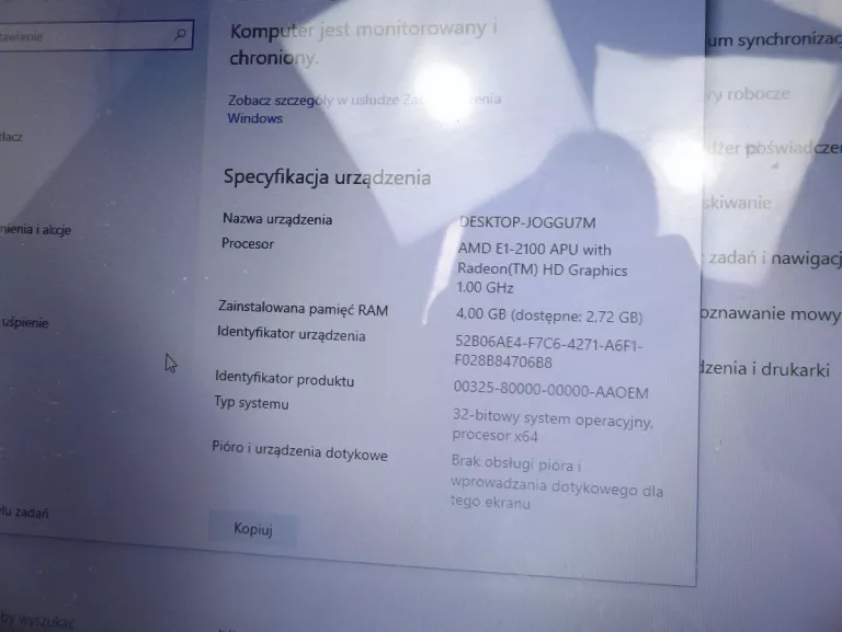 LENOVO G505 E1-2100 8210 RADEON R5 M200 4/300GB