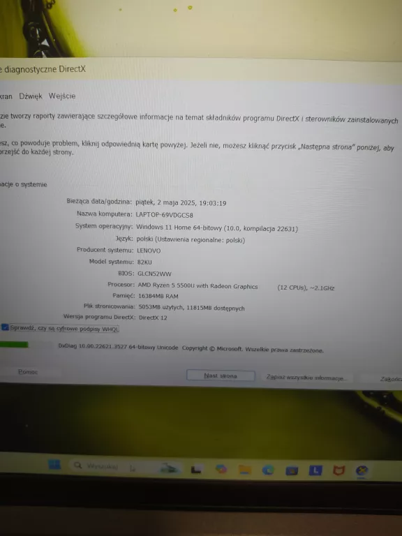LAPTOP LENOVO IDEAPAD 3 15ALC6 | RYZEN 5 5500U | 16GB | 512GB SSD