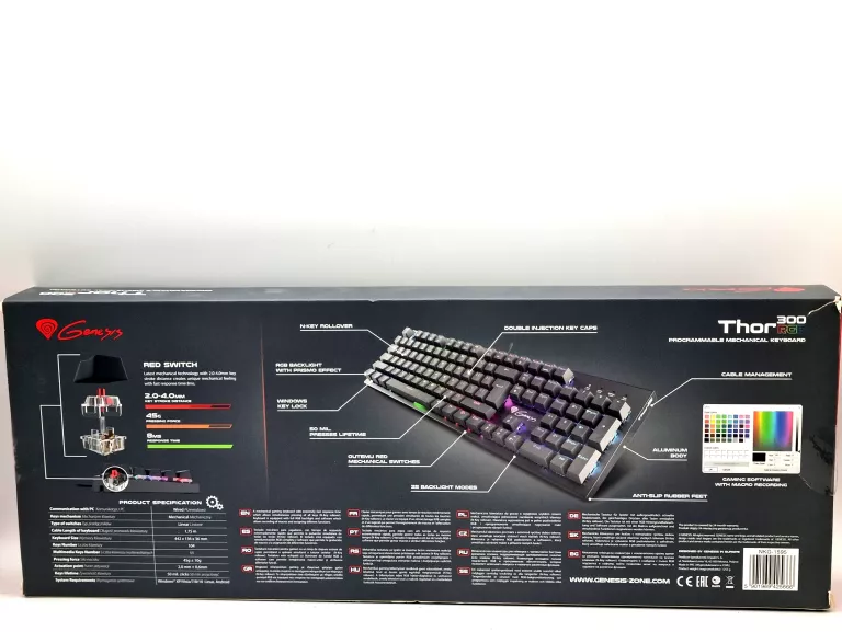 KLAWIATURA MECHANICZNA GENESIS - THOR 300 TKL RGB
