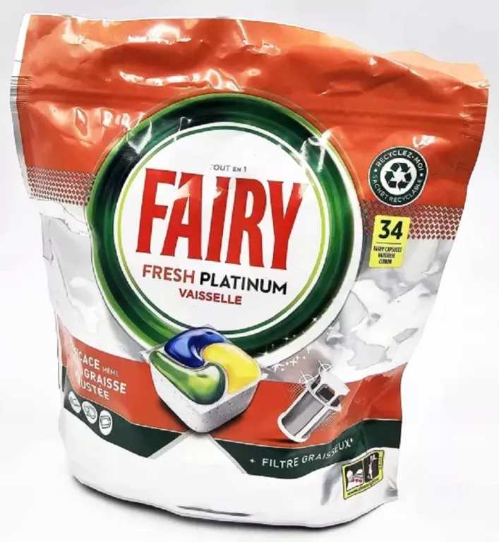 KAPSUŁKI DO ZMYWARKI FAIRY FRESH PLATINUM 34 SZTUKI 8700216254397