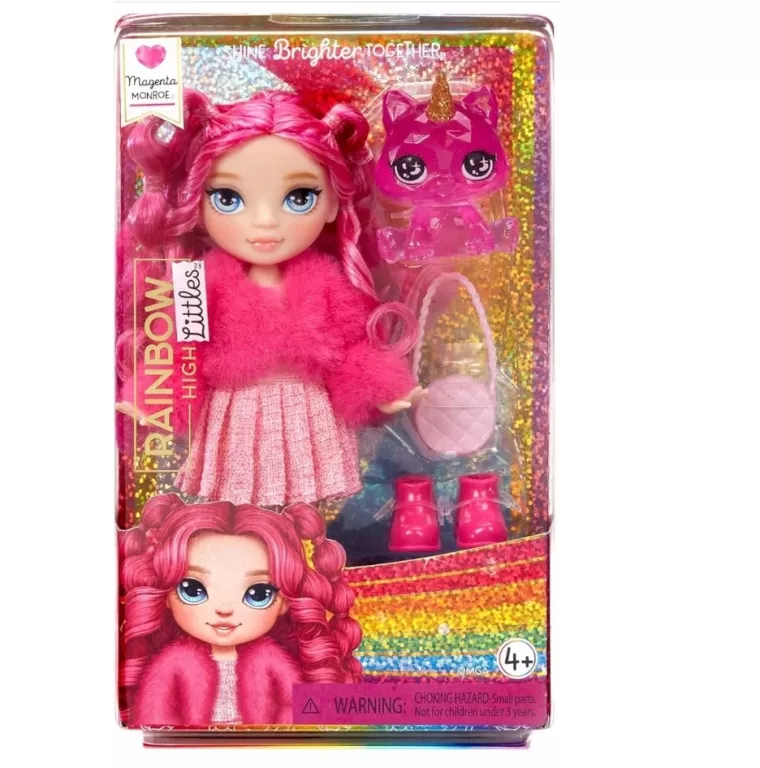 RAINBOW HIGH LITTLES DOLLS MŁODSZA SIOSTRA MINI LALKA MAGENTA MONROE RÓŻOW