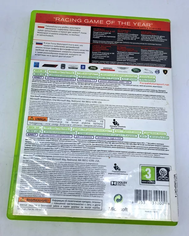 GRA NA XBOX360 FORZA MOTORSPORT 4