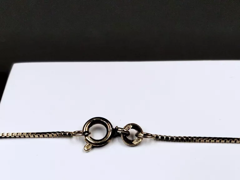 ZŁOTY ŁAŃCUSZEK KOSTKA PR. 585 W:3,73 G R: 60 CM