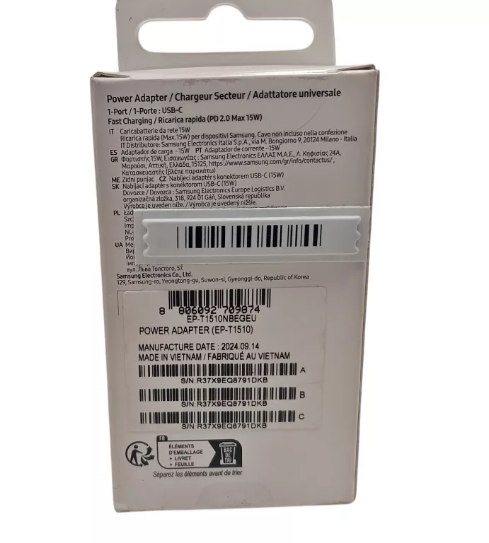ŁADOWARKA SIECIOWA SAMSUNG 25W USB-C