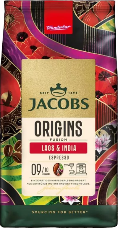 KAWA ZIARNISTA JACOBS ORIGINS FUSION LAOS INDIA, 100%