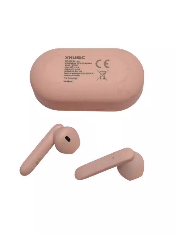 SŁUCHAWKI XMUSIC TWS750P RÓŻOWE