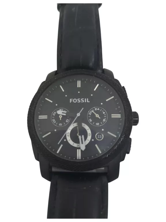 ZEGAREK MĘSKI FOSSIL FS4656 MACHINE CZARNA KOPERTA BRĄZOWY PASEK