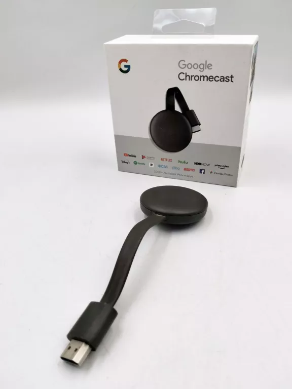 GOOGLE CHROMECAST PRZYSTAWKA SMART TV FULL HD HDMI ANTRACYT, SZARY KOMPLET