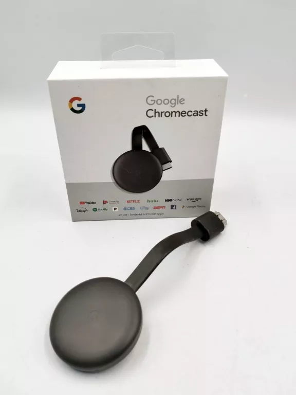 GOOGLE CHROMECAST PRZYSTAWKA SMART TV FULL HD HDMI ANTRACYT, SZARY KOMPLET