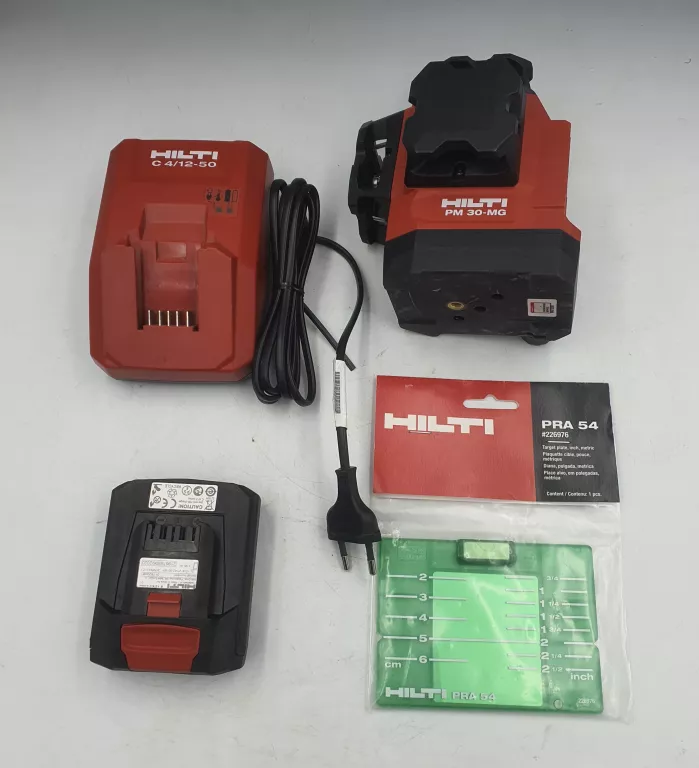 LASER WIELOLINOWY HILTI PM 30-MG + ŁADOWARKA Z TABLICZKĄ