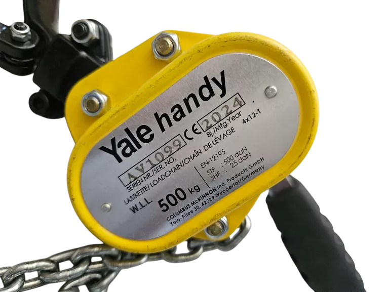 WCIĄGARKA ŁAŃCUCHOWA RĘCZNA YALEHANDY 500 KG 2,8KG 40MM/OBRÓT