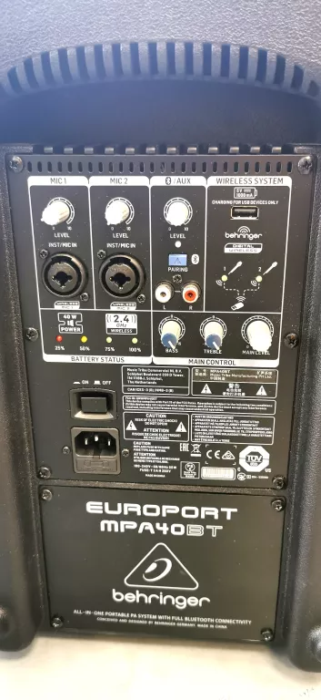 BEHRINGER MPA40BT - MOBILNY SYSTEM NAGŁOŚNIENIOWY